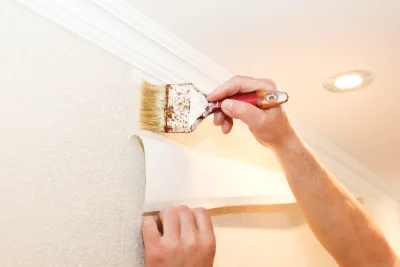 Pose de papier peint à Comberjon — revêtements muraux et toiles de verre